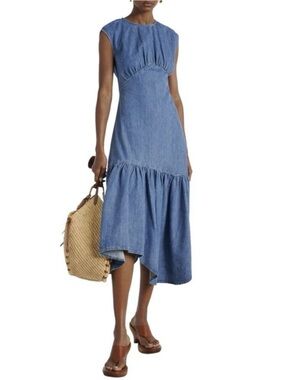 Frame Denim Eugene Sleeveless Chambray Dress